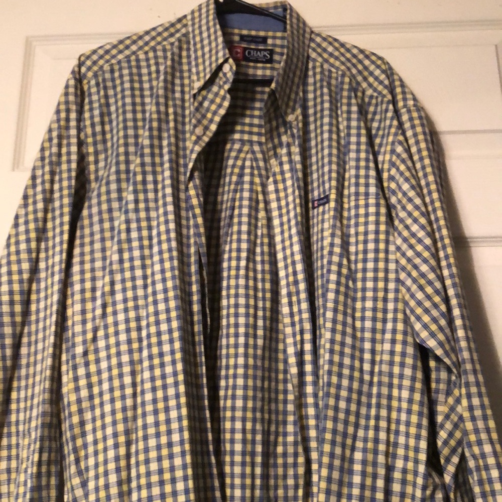 Yellow and blue shirt